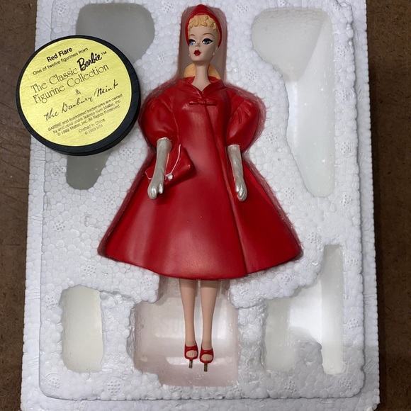 Barbie Other - Danbury Mint Red Flare Barbie Figurine